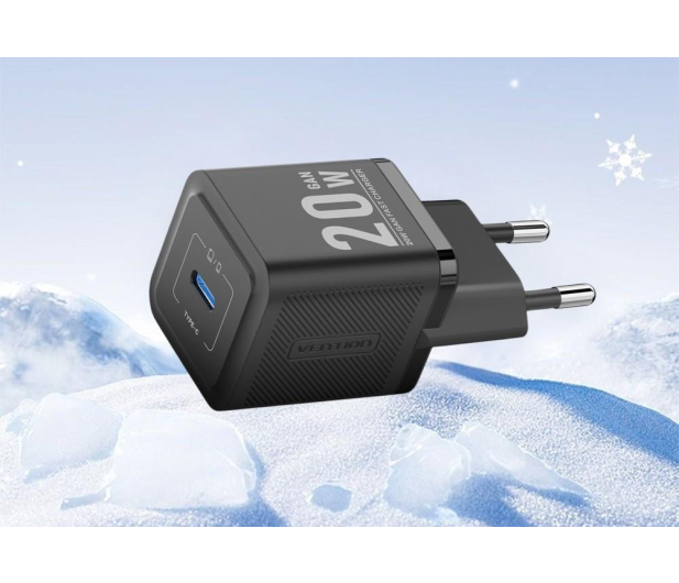 Vention Ładowarka USB-C 20W GaN czarna - 1543399 - zdjęcie 2
